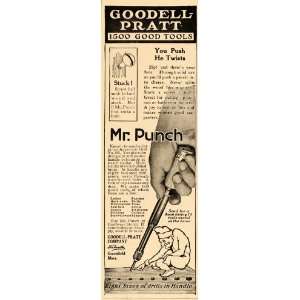   Mr. Punch Drill 185 Goodell Pratt   Original Print Ad