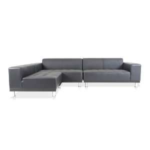  Modern contemporary black leather sectional sofas 