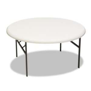   Series Resin Folding Table, 60 dia x 29h, Platinum: Home & Kitchen