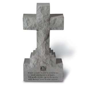   Pet Memorial Cast Stone Garden Cross Statue: Patio, Lawn & Garden