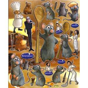 Ratatouille Movie Disney Sticker Sheet E100 ~ Rat Chef Mouse Cook Remy 