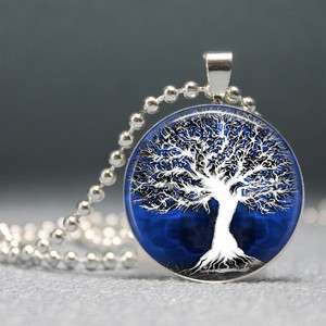 Tree of Life, Handmade Altered Art Photo Pendant Necklace, No. 084 26 