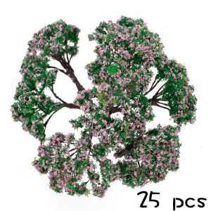   Purple Scenery Landscape Model Flower Trees 6.5cm: Home Improvement