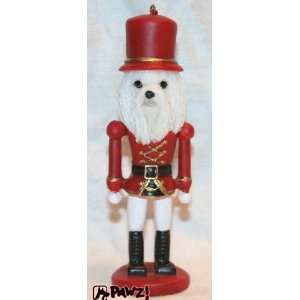  Maltese Dog Soldier Nuctracker Ornament 
