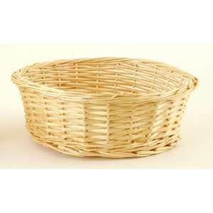 10 or 12 or 14 inch Round Bleached Willow Display Bowl Basket  