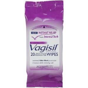  Vagisil Maximum Strength Anti Itch Medicated Wipes   20 