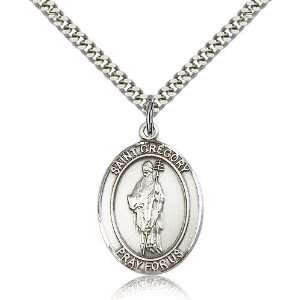  Sterling Silver St. Gregory the Great Pendant Jewelry