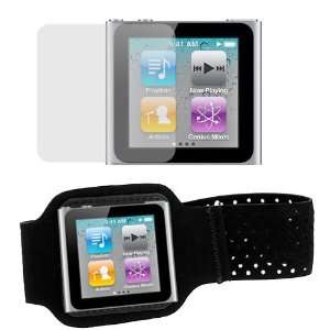   Armband Cover Case + Clear LCD Screen Protector for Apple iPod Nano