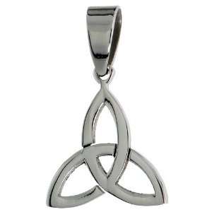  Stainless Steel Holy Trinity Symbol Pendant, 5/8 in. (16 