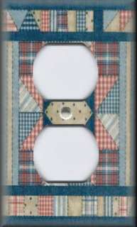 Light Switch Plate Cover   Americana Decor   Country Quilt  