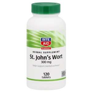  Rite Aid St. Johns Wort, 300 mg, Tablets, 120 ea Health 