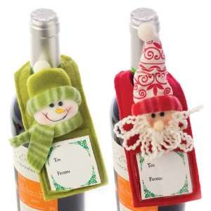 Warm and Cozy Bottle Neck Tags   Christmas Wine Bottle Gift Tags   Set 