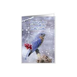  Finnish   Blue Bird Christmas Greeting Card Card: Health 