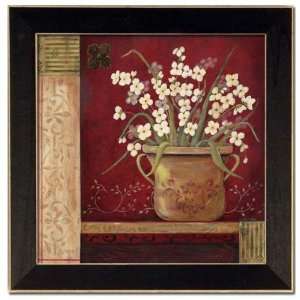 Set/2 Asian Oriental Urn Tulip Framed Print Picture 