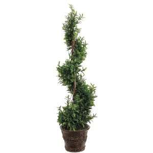   Spiral Mini Bay Leaf Topiary in Container Green   LPW283 GR Silk Plant