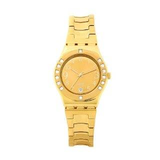  Swatch Womens YLG404G Fancy Me Gold Dial and Bracelet Watch 