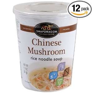Snapdragon Chinese Mushroom Rice Noodle Soup, 1.7 Ounce Cups (Pack of 