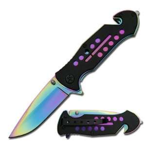  Rescue Rainbow Knife   Assisted Opening 