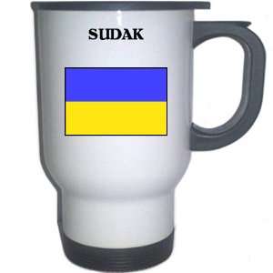  Ukraine   SUDAK White Stainless Steel Mug Everything 