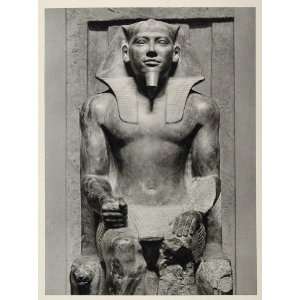   Statue Cairo Museum Egypt   Original Photogravure