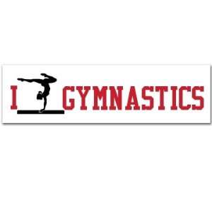  I Love Gymnastics Custom Customized Bumper Sticker 