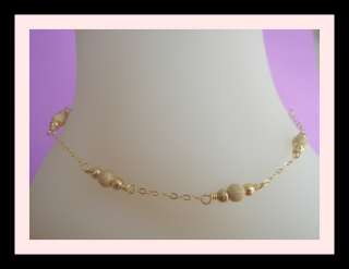Elegant 14K Gold gf Stardust Ankle Bracelet Anklet  