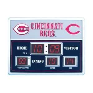    14x19 Scoreboard/Clock/Therm Cincinnati Reds