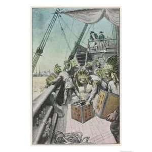 Boston Tea Party 1773 Giclee Poster Print, 18x24 