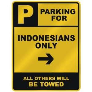   INDONESIAN ONLY  PARKING SIGN COUNTRY INDONESIA