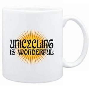  Mug White  Unicycling is wonderful  Hobbies Sports 