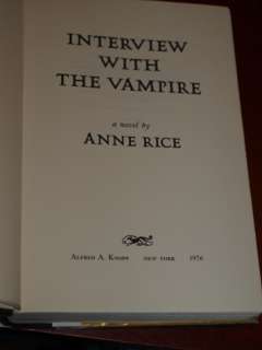 Anne Rice 1st EDITION Interview With The Vampire w/ DJ  