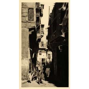  1929 Cairo Egypt Street Lane Alley Camel City People 