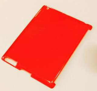 Red iPad 2 Snap On Hard Case, Work with Smart Cover  