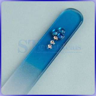 3pcs 5.5inch Crystal Glass Nail Files W Rhinestone New  