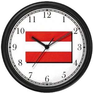  Flag of Austria   Austrian Theme Wall Clock by WatchBuddy 