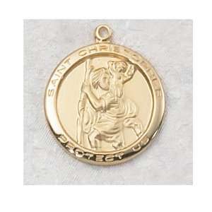  Gold Plated Catholic Saint Christopher Patron Saint Medal 