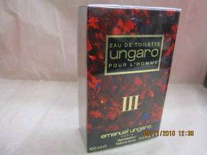 UNGARO III Pour LHomme 3.4 oz Eau De Toilette Spray  