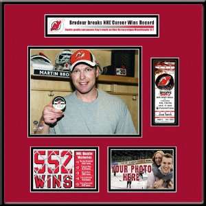   Brodeur Most Career Wins Ticket Frame   No. 552: Sports & Outdoors