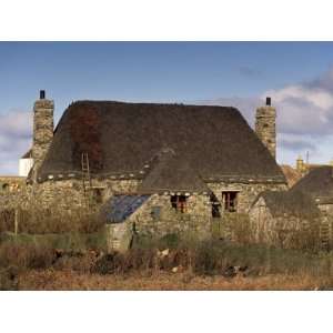 Thatched House, Howmore, South Uist, Outer Hebrides, Scotland, United 