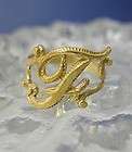 gold plated initial rings  