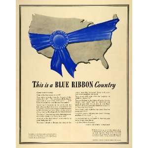  1940 Ad Pabst Brewing Co Milwaukee US Map Blue Ribbon Beer 