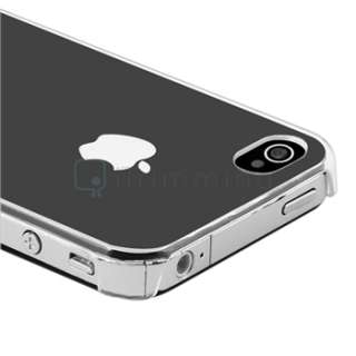   Plastic Snap on Hard Case Cover+Screen LCD Guard for iPhone 4 G 4S USA