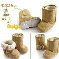 Infant Baby Winter Boots Boy or Girls Warm Cute Toddler Fur Cotton 