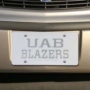 UAB Blazers Satin Mirrored Team Logo License Plate