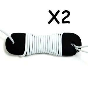 pc Pack Black Silicone Rubber Earphone/Earbuds Cord Manager 