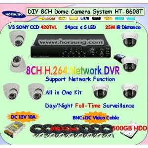  8ch cctv dvr kit h.264 cctv systems ht 8608t: Camera 