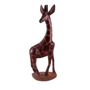 10 Giraffe African Carved Wood Sculpture