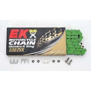  EK Chain 530 ZVX2 Chain   110 Links   Green Green 530ZVX2 