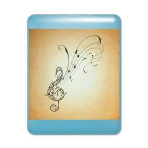    iPad Case Light Blue Treble Clef Music Notes 