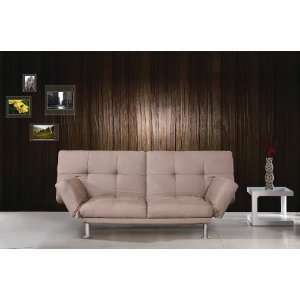  Designer Modern Taupe Micro Twill Modern Sofa Bed